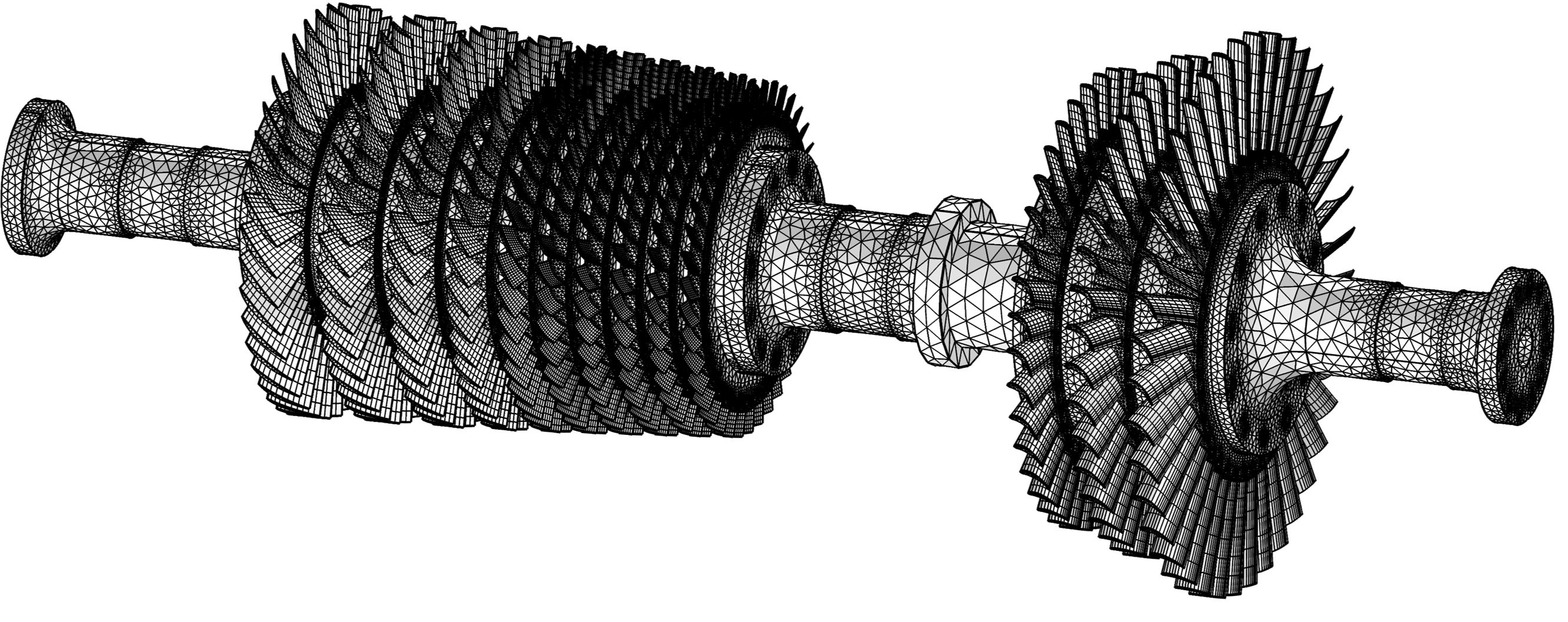 COMSOL hybridní síť metody konečných prvků